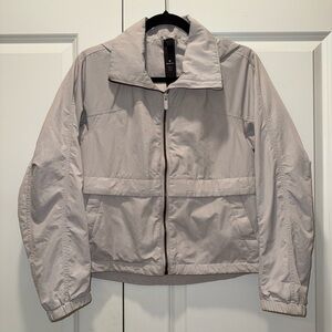 Lululemon Light Gray Zip-Up Water- Resistant Jacket